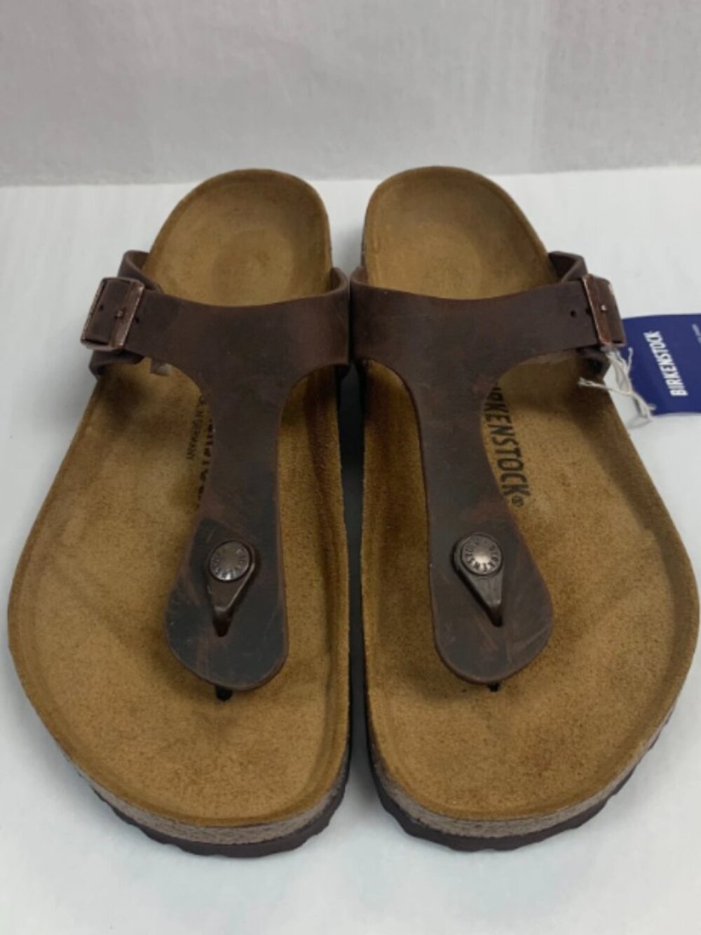 Birkenstock Gizeh Habana Oiled Leather Regular Width Sandals
